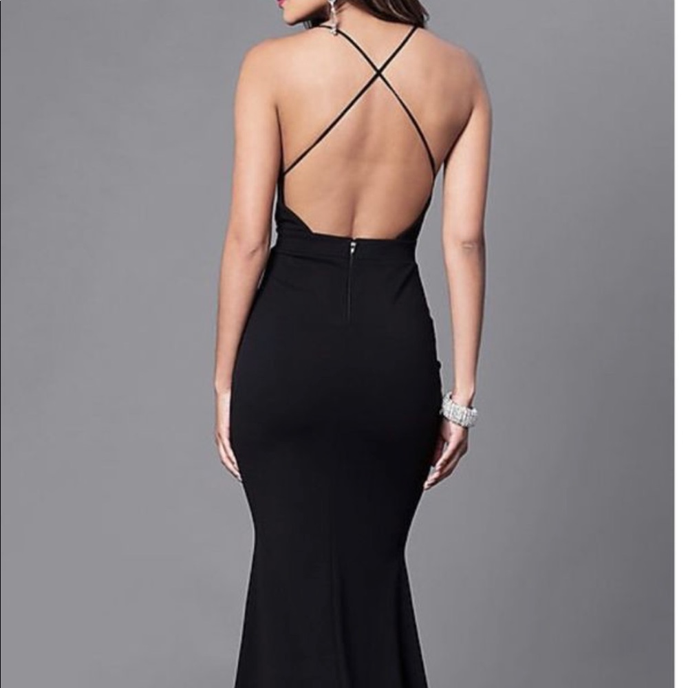 Long Mermaid style black dress